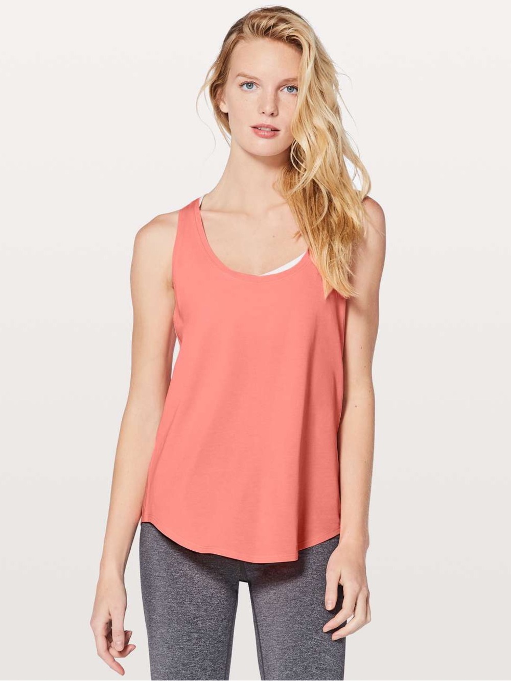 Lululemon Love Tank ll Racer Back Loose Fit Tank in Pima Cotton Coral Size 10
